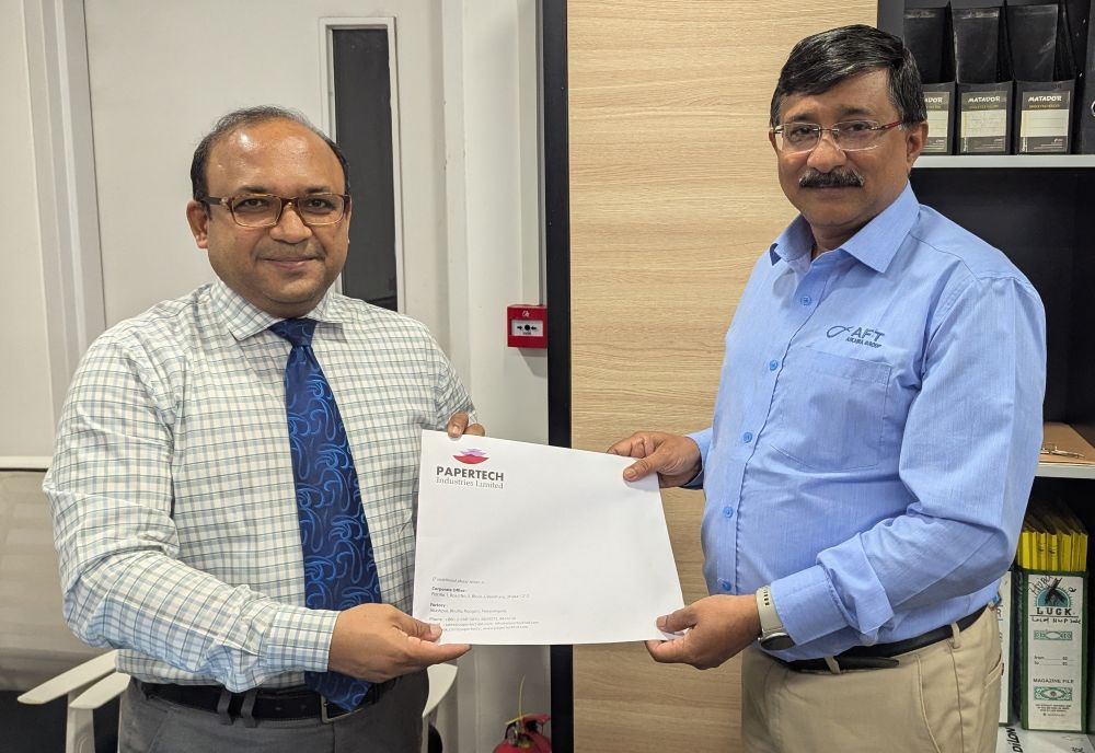 Papertech contract signing event