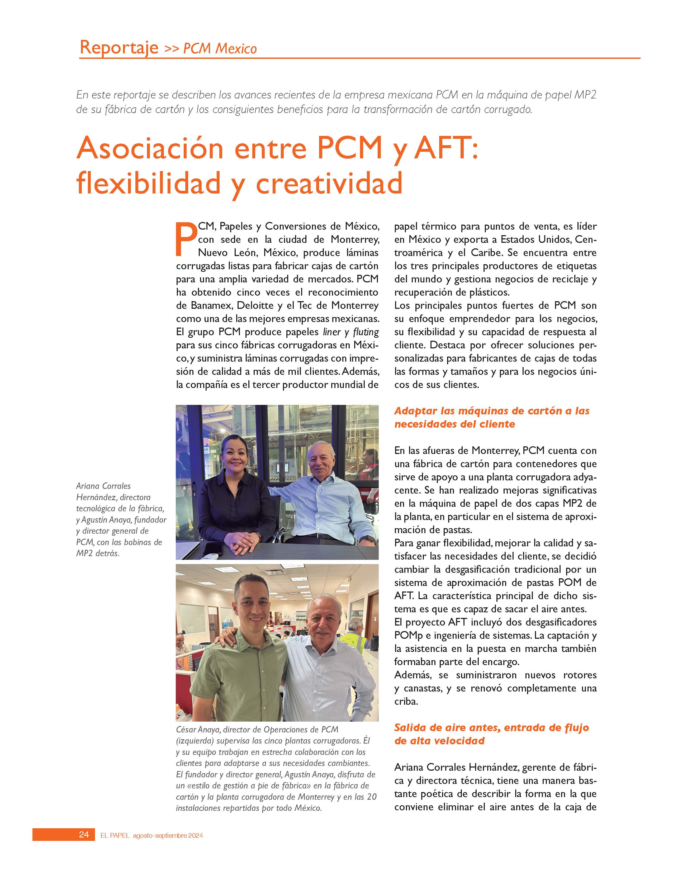 AFT approach flow at PCM Monterrey